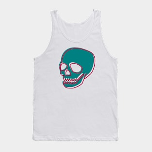 Teal Skull Tank Top